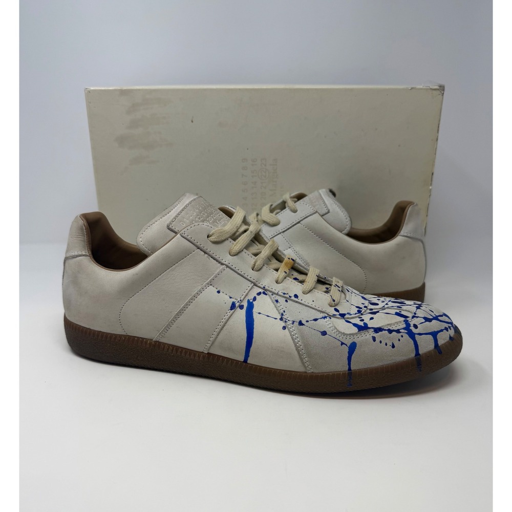 Maison Margiela Replica GAT Paint Splatter White/Blue Size 11 US 44 EU